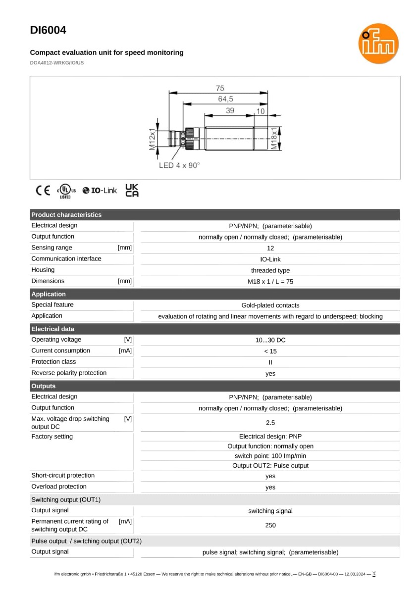 DI6004 \ ecomat 200 \ Evaluation systems and power supplies \ DGA4012-WRKG/IO/US \ DE \