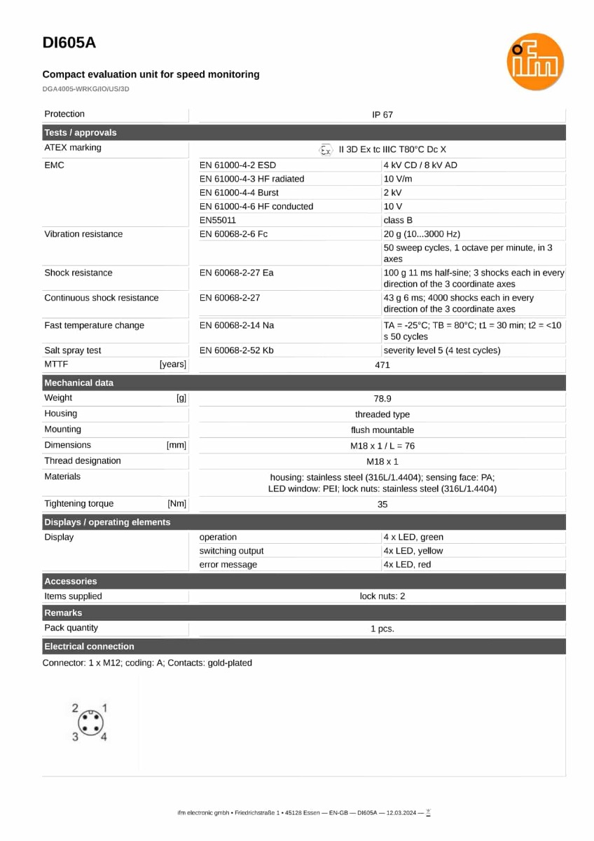 DI605A \ ecomat 200 \ Evaluation systems and power supplies \ DGA4005-WRKG/IO/US/3D \ DE \