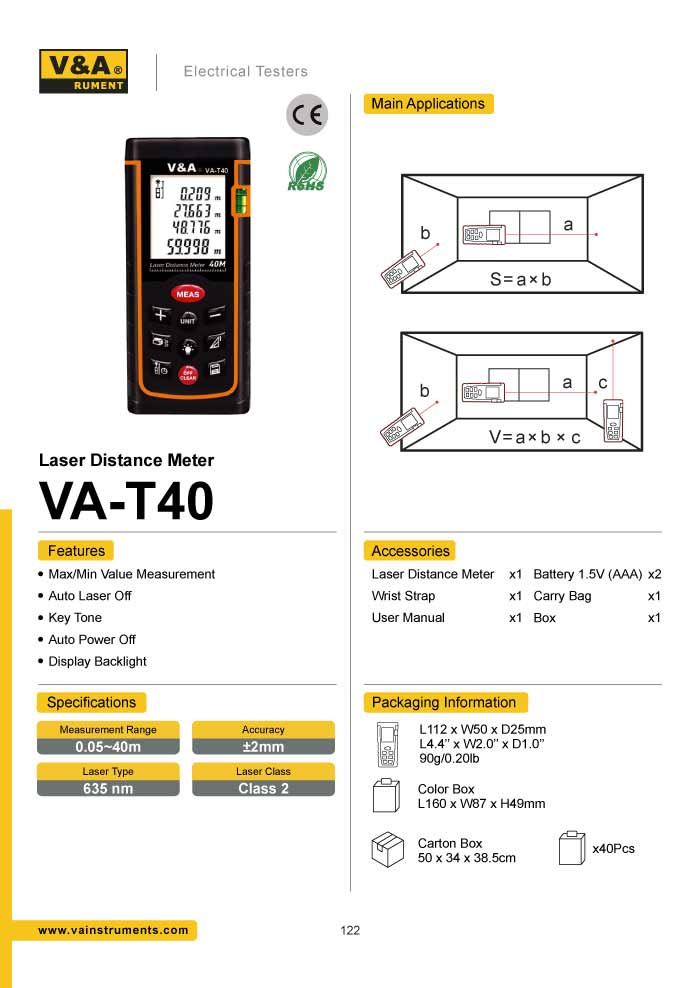 รายละเอียด VA-T40 V&A
