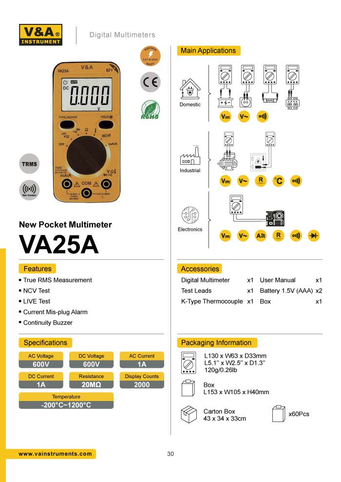 รายละเอียด VA25A V&A