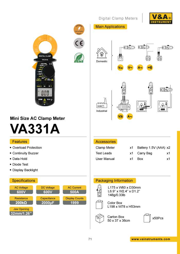 รายละเอียด VA331A V&A