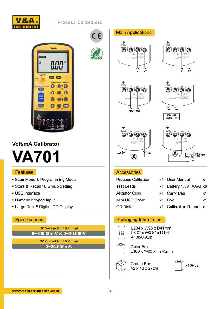 รายละเอียด VA701 V&A