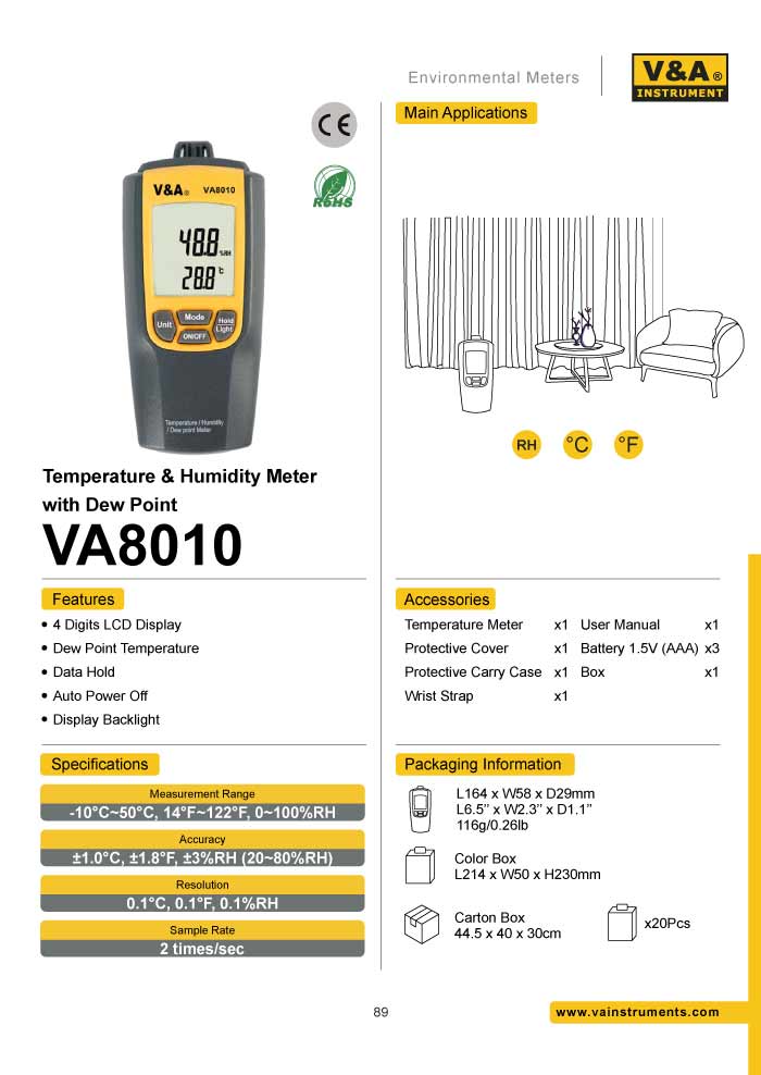 รายละเอียด VA8010 V&A