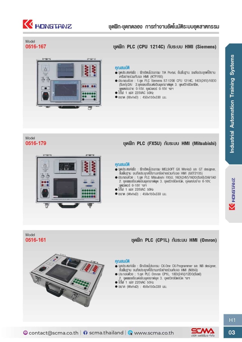 0516-161 ชุดฝึก PLC (Omron CP1L) กับระบบ HMI (Omron) KONSTANZ