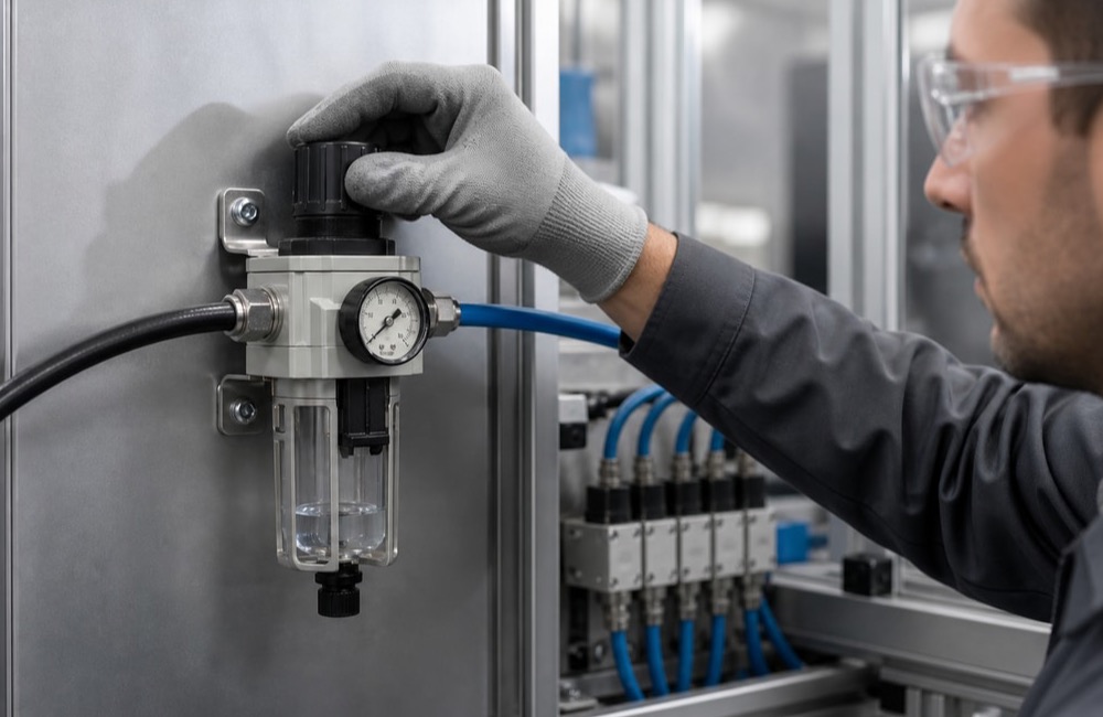 ช่างปรับแรงดัน Air Filter Regulator ในระบบนิวแมติก