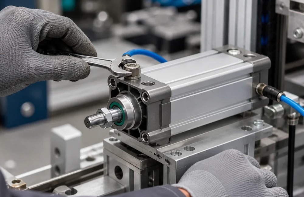 ช่างเทคนิคบำรุงรักษา Pneumatic Cylinder ในโรงงาน