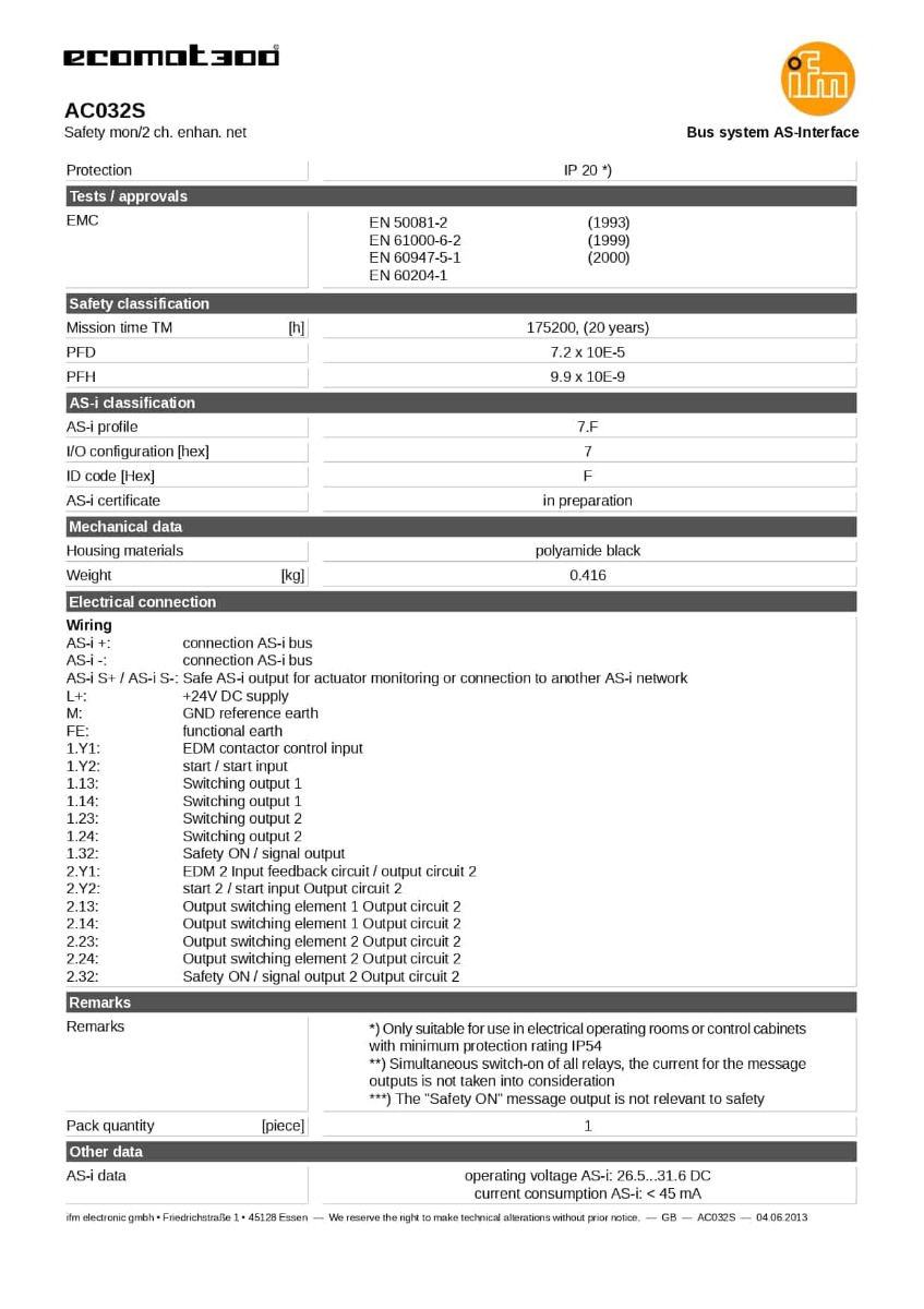 AC032S ifm SCMA