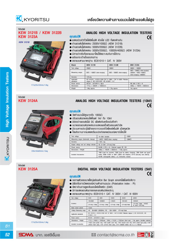 KYORITSU เครื่องทดสอบฉนวนไฟฟ้า รุ่น KEW 3125A