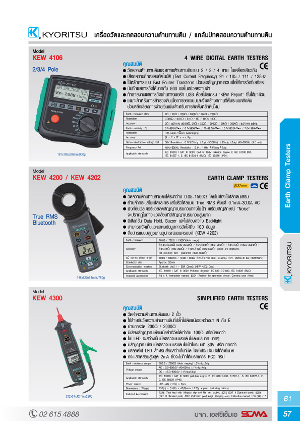 KYORITSU แคล้มป์ทดสอบความต้านทานดิน รุ่น KEW 4200