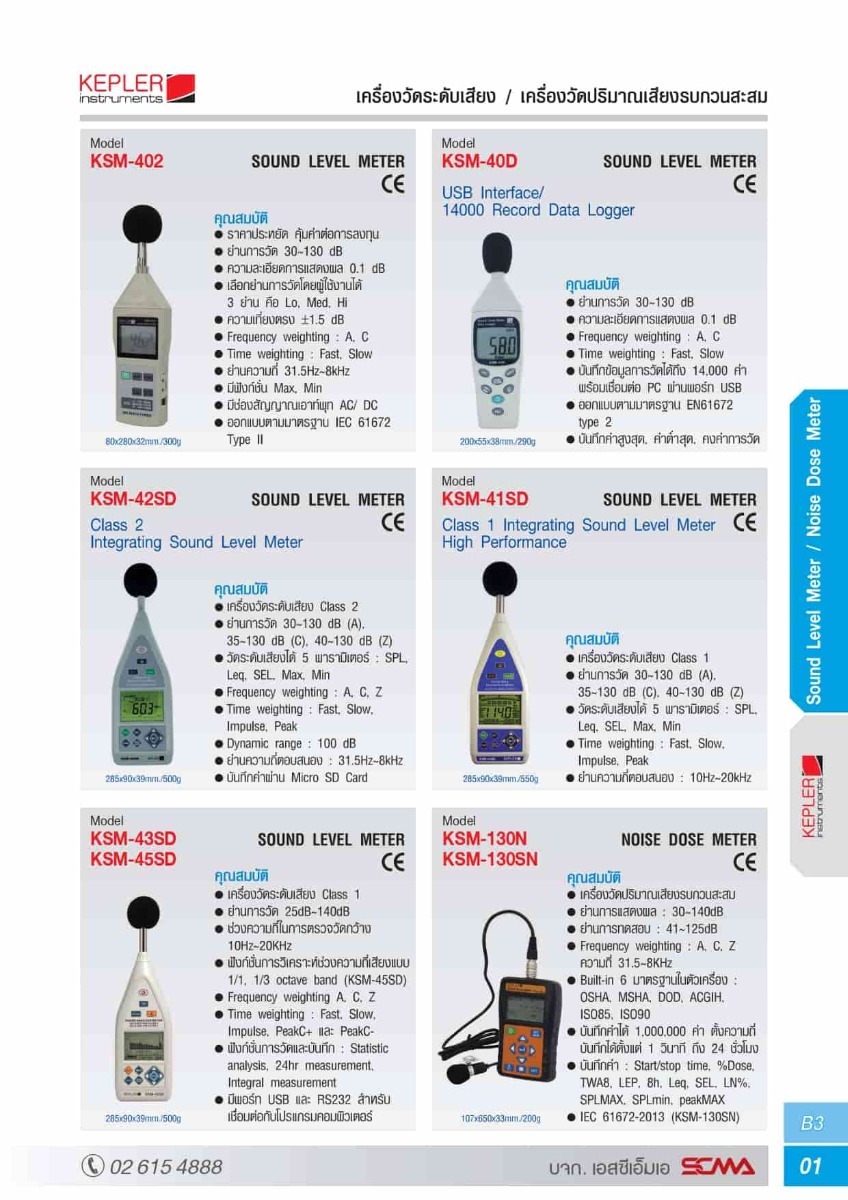 KSM-402 KEPLER เครื่องวัดระดับเสียง Sound level meter