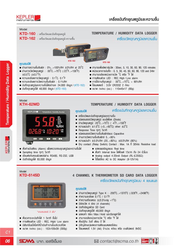 KEPLER เครื่องวัดอุณหภูมิ (Temperature Meter) รุ่น KTD-614SD