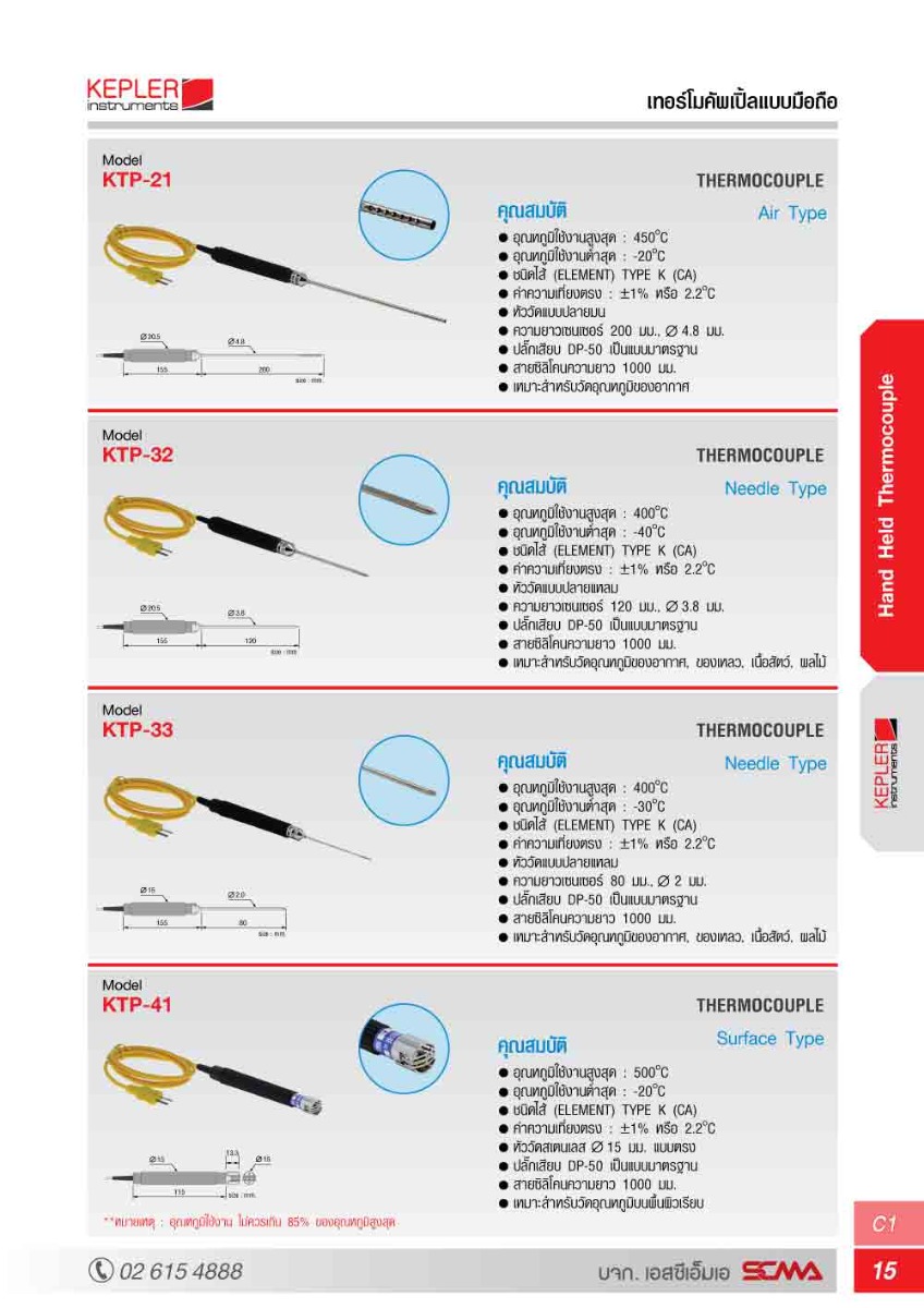 KTP-41 KEPLER เทอร์โมคัพเปิ้ล (Thermocouple)