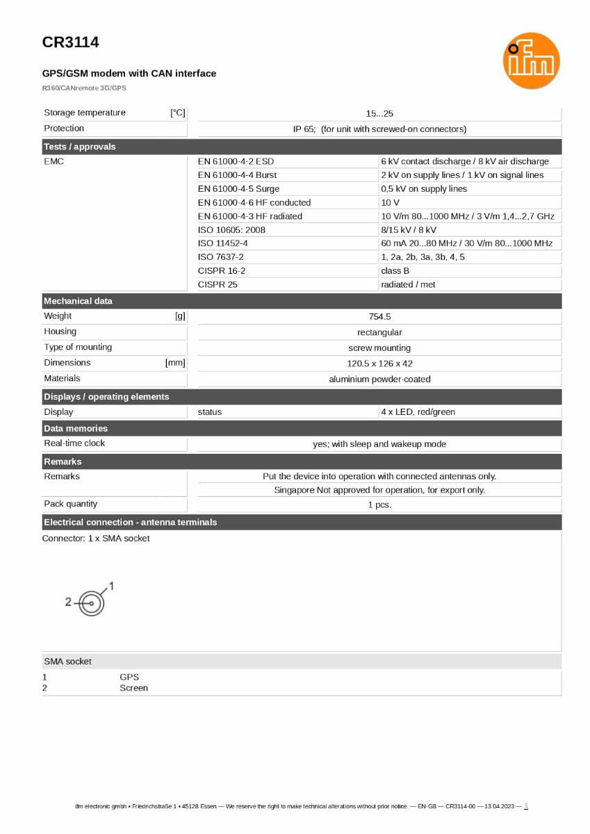 CR3114 \ ecomat 100 \ R360 (อุปกรณ์เสริมสำหรับงาน Mobile) \R360/CANremote 3G/GPS \ DE