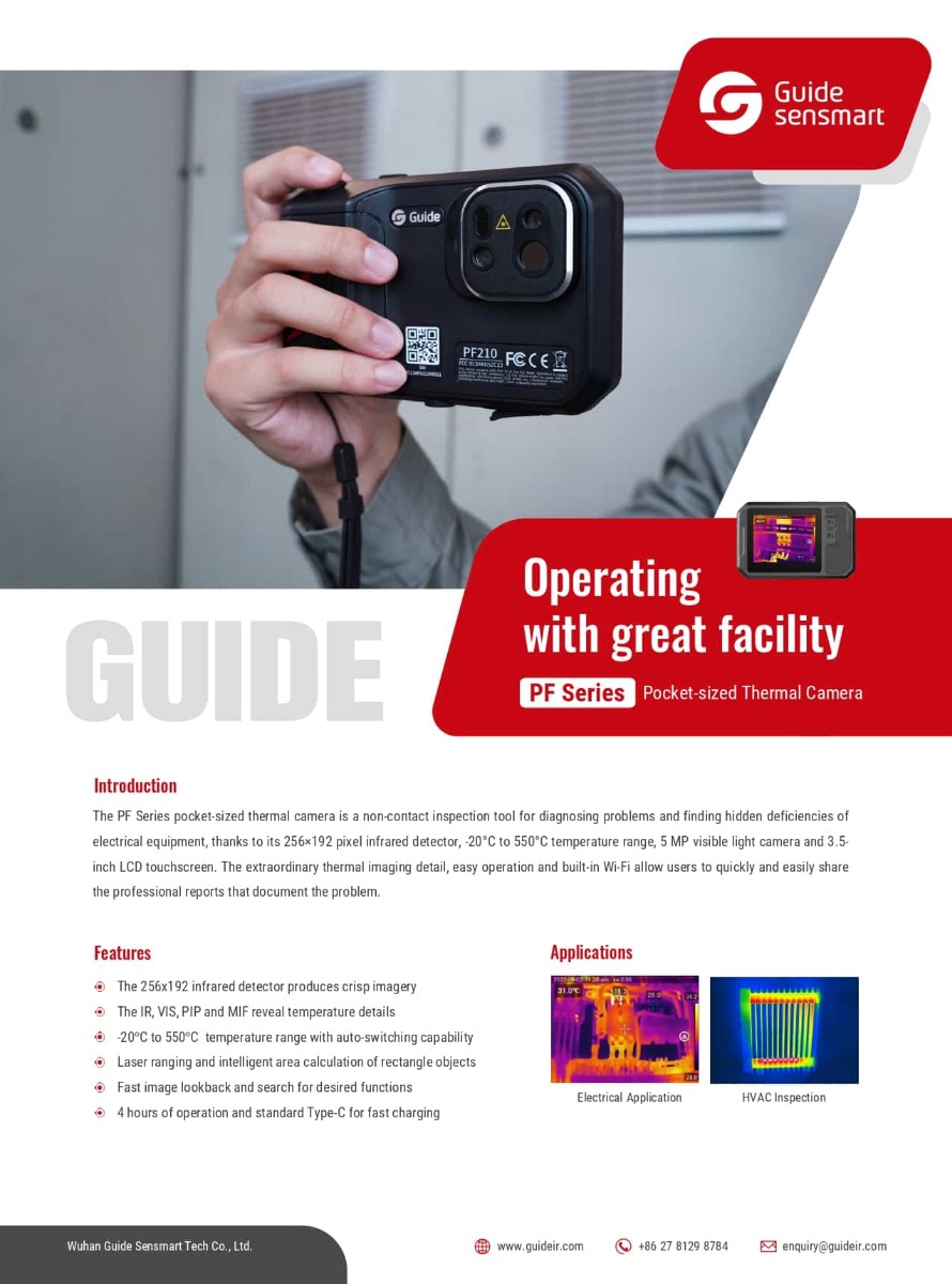 PF210 เครื่องสแกนความร้อนแบบพกพา Pocket-sized Thermal Camera