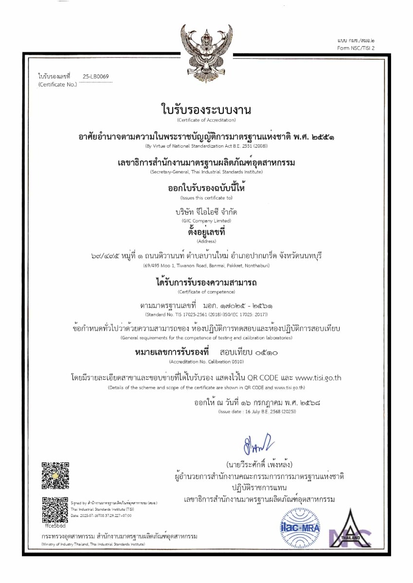 SCMA การสอบเทียบ