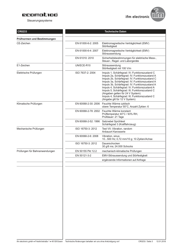 CR0233 \ ecomat 100 \ Mobile controllers \ R360/32bit Ext/40 In/40 Out \ DE \ datasheet
