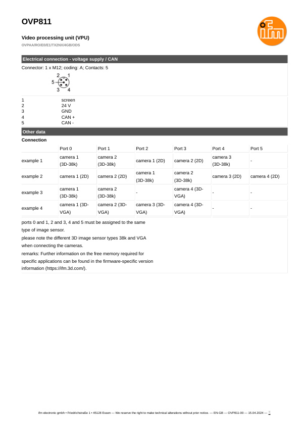 OVP811 \ efector 250 \ Object recognition \ OVPAA/RO/E0/E1/TX2NX/4GB/ODS \ DE \ datasheet