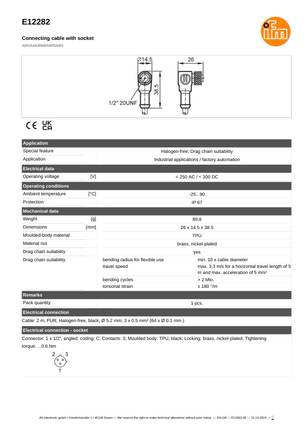 E12282 \ ecomat 400 \ Passive connection technology \ ADOAA030MSS0002H03 \ DE datasheet