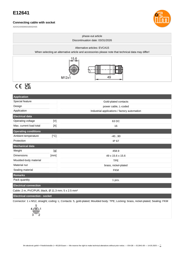 E12641 \ ecomat 400 \ Passive connection technology \ ADOGX050MSS0002H05 \ PL datasheet